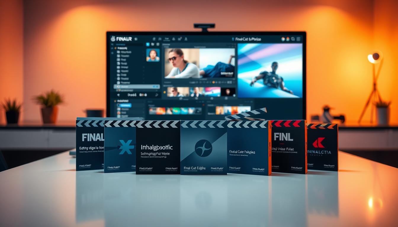 A professional, high-quality photo of a sleek, modern workspace with various video editing plugins for FINAL CUT MULTIMEDIA showcased prominently. The plugins are arranged neatly on a clean, minimalist desk, with a laptop or desktop computer displaying the FINAL CUT MULTIMEDIA interface in the background. Warm, directional lighting illuminates the scene, creating a sense of focus and productivity. The overall atmosphere is one of efficiency, creativity, and the power of FINAL CUT MULTIMEDIA's video editing capabilities. A professional, high-quality photo of a sleek, modern workspace with various video editing plugins for FINAL CUT MULTIMEDIA showcased prominently. The plugins are arranged neatly on a clean, minimalist desk, with a laptop or desktop computer displaying the FINAL CUT MULTIMEDIA interface in the background. Warm, directional lighting illuminates the scene, creating a sense of focus and productivity. The overall atmosphere is one of efficiency, creativity, and the power of FINAL CUT MULTIMEDIA's video editing capabilities.