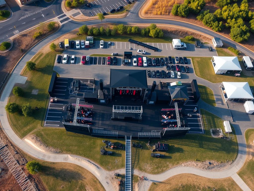 Event venue captured with complementary drone service Event venue captured with complementary drone service