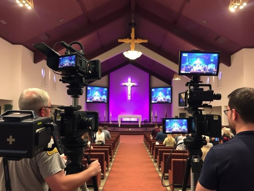 Faith Stream Solutions live streaming a church service in Charlotte Faith Stream Solutions live streaming a church service in Charlotte
